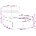 vidaXL Posteľný rám boxsping s matracom ružový 140x200 cm zamat