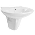 vidaXL Nástenné umývadlo keramické biele 690x520x210 mm