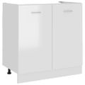vidaXL Skrinka pod drez “Lyon”, lesklá biela 80x46x81,5 cm
