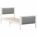 vidaXL Rám postele Biela a svetlosivá 80 x 200 cm Borovicový masív