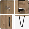 vidaXL Highboard Remeselný dub 69,5 x 34 x 180 cm Kompozitné drevo