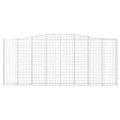 vidaXL Oblúkové gabiónové koše 7ks 400x30x160/180cm pozinkované železo