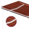 vidaXL Ručne zaťahovacia markíza s LED 4x3 m oranžovo-hnedá