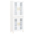 vidaXL Vysoká skrinka biela 69,5x34x180 cm spracované drevo