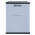 vidaXL Záhradný úložný box 320 l šedo-čierny
