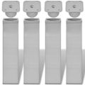 vidaXL Nohy pohovky 4 pcs Strieborná 38 x 38 x 180 mm Železo