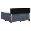 vidaXL Posteľ s boxspringom a matracom a LED Tmavosivá 160 x 200 cm