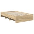 vidaXL Rám postele Sonoma dub 120 x 123 cm Kompozitné drevo