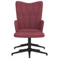vidaXL Relaxačné kreslo s podnožkou, vínovo červené, látka