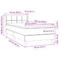 vidaXL Posteľný rám boxsping s matracom bledosivý 90x220 cm zamat