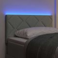 vidaXL LED hlavová doska Svetlosivá 80 cm Zamat