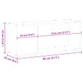 vidaXL Zostava TV skriniek 80 x 24 x 32 cm Čierny dub Kompozitné drevo