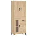 vidaXL Vysoká skrinka dub sonoma 69,5x34x180 cm spracované drevo
