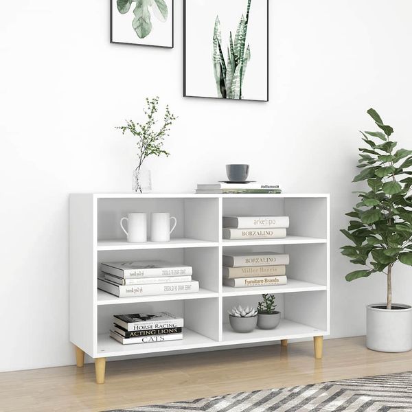 vidaXL Komoda, biela 103,5x35x70 cm, kompozitné drevo