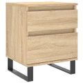 vidaXL Nočné stolíky 2 ks dub sonoma 40x35x50 cm kompozitné drevo