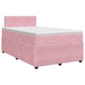 vidaXL Posteľ boxspring s matracom Ružová 120 x 200 cm Zamat