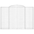 vidaXL Oblúkové gabionové koše 3ks 300x30x200/220cm pozinkované železo