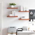 vidaXL Stenná polica Nástenná montáž 4 ks Červená 50 x 23,5 x 3,8 cm