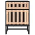 vidaXL Nočný stolík čierny 40x30x55,5 cm kompozitné drevo a železo