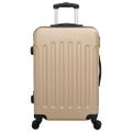 vidaXL Kufor so zámkom 3 ks šampanského 50 x 31 x 78 cm ABS plast