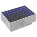 vidaXL Konferenčný stolík s LED betónový 70x50x30 cm kompozitné drevo