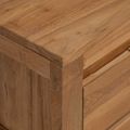 vidaXL TV skrinka 110 x 30 x 35 cm Prírodná Husté teakové drevo