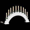 vidaXL Vianočný svietnik s oblúkom a 10 LED sviečkami LED Teplá biela