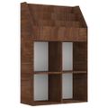 vidaXL Detský stojan na časopisy hnedý dub 71x30x114 cm spracov. drevo