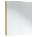 vidaXL Kúpeľňová zrkadlová skrinka 60x15x75 cm MDF biela a dubová