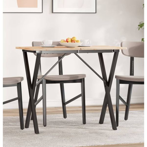 vidaXL Nohy jedálenského stola X-rám 80x40x73 cm oceľ