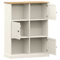 vidaXL Knižnica VIGO biela 90x35x114,5 cm masívna borovica