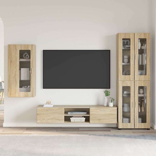vidaXL Zostava TV skriniek FLORIN 3 pcs Sonoma dub Kompozitné drevo