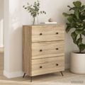 vidaXL Zásuvkový kabinet 66 x 34,5 x 90 cm Kompozitné drevo Dub sonoma