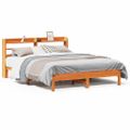vidaXL Posteľ bez matraca voskovo hnedý 135x190 cm masívna borovica