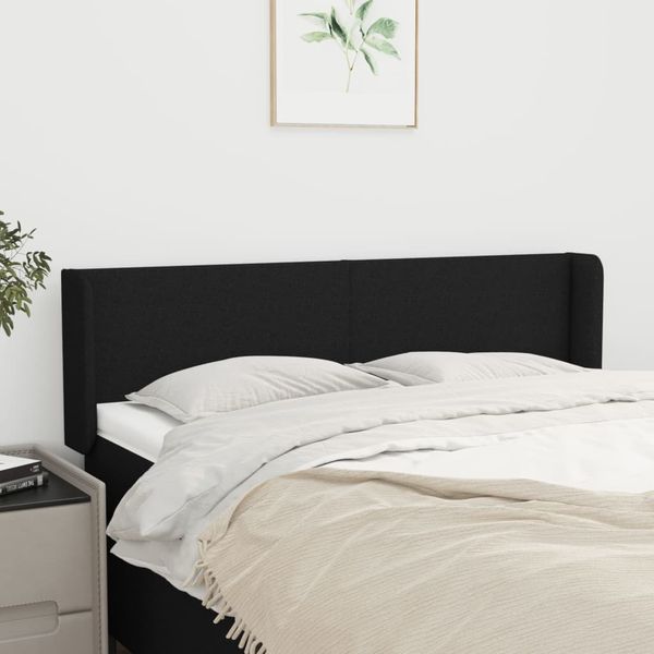 vidaXL Čelo postele so záhybmi čierne 147x16x78/88 cm látka