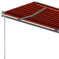 vidaXL Voľne stojaca ručne zaťahovacia markíza 400x350cm oranžovohnedá