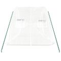 vidaXL Fóliovník s oceľovým rámom biely 10 m² 5x2x2,3 m