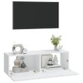 vidaXL Nástenné TV skrinky 2 ks biele 100x30x30 cm kompozitné drevo
