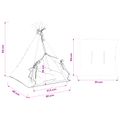 vidaXL Psí teepee s vankúšom Biela 40 x 40 x 50 cm Polyester