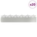 vidaXL Obrubníky trávnika 20 ks 103 x 0,05 x 22 cm Pozinkovaná oceľ