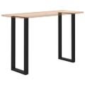 vidaXL Nohy barového stola v tvare U, 2 ks, čierne, 50 x (110-111) cm, oceľové
