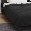 vidaXL Prikrývka na celý rok Čierna 200 x 200 cm Mikrovlákno