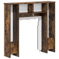 vidaXL Rám krbu Dymový dub 93 x 20 x 89 cm Kompozitné drevo