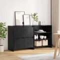 vidaXL Servírovacia skriňa 2 ks Čierny dub 70 x 41 x 75 cm
