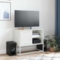 vidaXL TV skrinka biela 68x39x60,5 cm oceľ