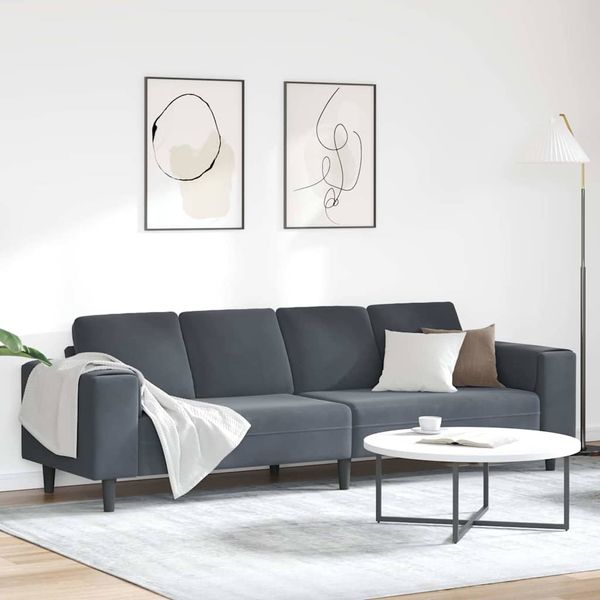 vidaXL Pohovka do obývačky Tmavo šedá 250 x 77 x 76 cm
