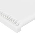 vidaXL Čelo postele so záhybmi biely 93x23x78/88 cm umelá koža