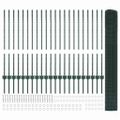 vidaXL Zvarené pletivo s podperami 50 x 1 m PVC potiahnutá oceľ Zelená