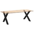vidaXL Nohy k jedálenskému stolu v tvare X, 2 ks, čierne, 90 x (72-73) cm, oceľové