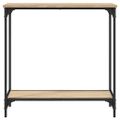 vidaXL Konzolový stolík, dub sonoma, 75x30,5x75 cm, imitácia dreva